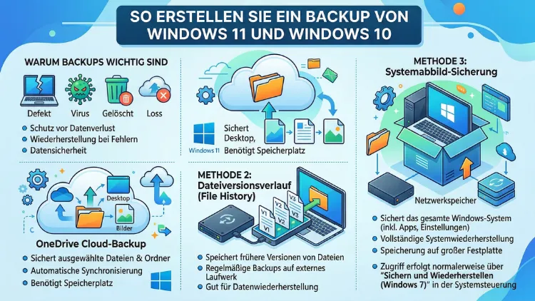 So erstellen Sie ein Backup von Windows 11 und Windows 10
