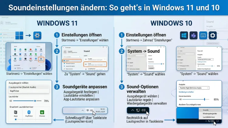 Soundeinstellungen ändern: So geht’s in Windows 11 und 10