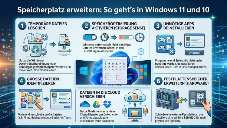 Speicherplatz erweitern: So geht’s in Windows 11 und 10