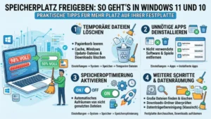 Speicherplatz freigeben: So geht’s in Windows 11 und 10