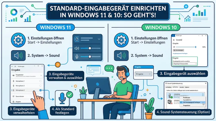 Standard-Eingabegerät einrichten: So geht’s in Windows 11 und 10