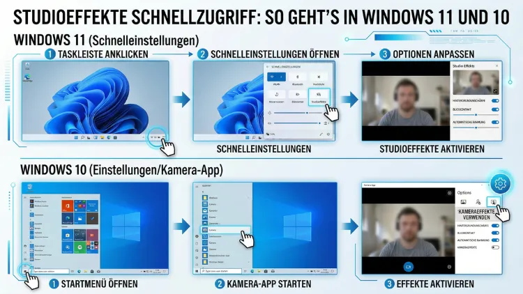 Studioeffekte Schnellzugriff: So geht’s in Windows 11 und 10
