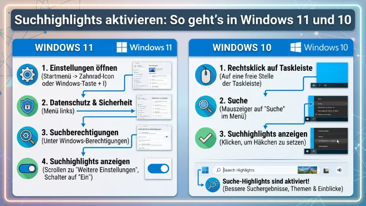 Suchhighlights aktivieren: So geht’s in Windows 11 und 10