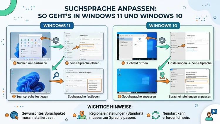 Suchsprache anpassen: So geht’s in Windows 11 und Windows 10