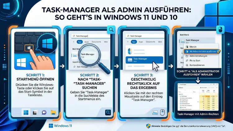 Task-Manager als Admin ausführen: So geht’s in Windows 11 und 10