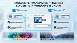 Taskleiste transparent machen: So geht’s in Windows 11 und 10