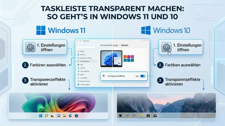 Taskleiste transparent machen: So geht’s in Windows 11 und 10