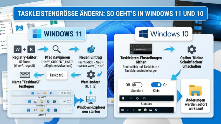 Taskleistengröße ändern: So geht’s in Windows 11 und 10