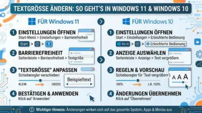Textgröße ändern: So geht’s in Windows 11 und Windows 10