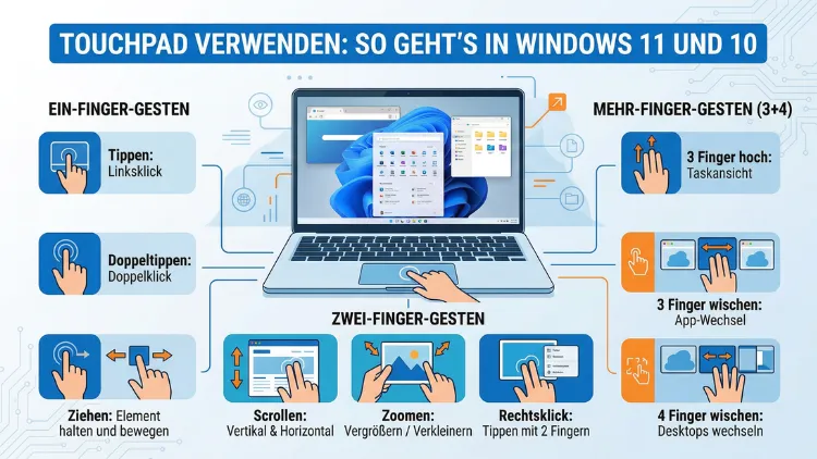 Touchpad verwenden: So geht’s in Windows 11 und 10