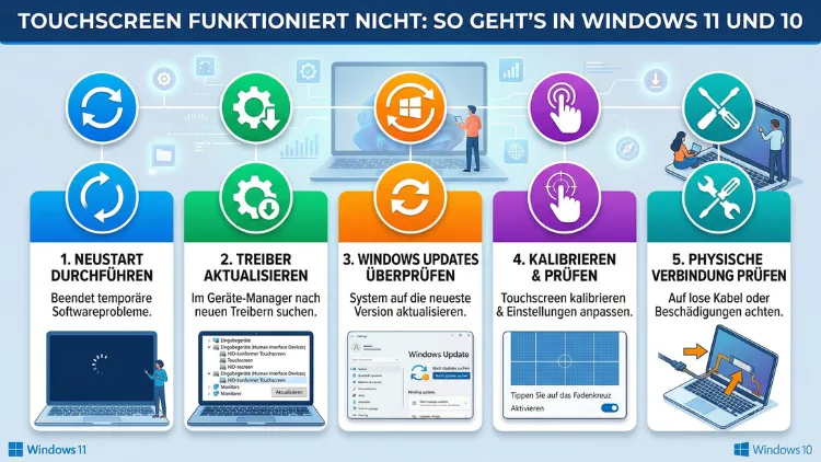 Touchscreen funktioniert nicht: So geht’s in Windows 11 und 10