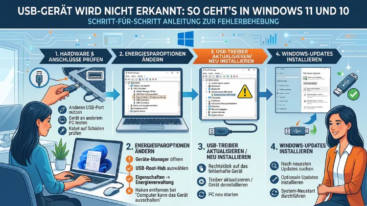 USB-Gerät wird nicht erkannt: So geht’s in Windows 11 und 10