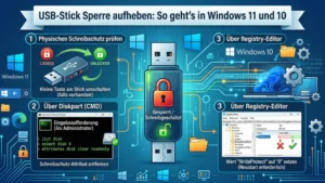 USB-Stick Sperre aufheben: So geht’s in Windows 11 und 10