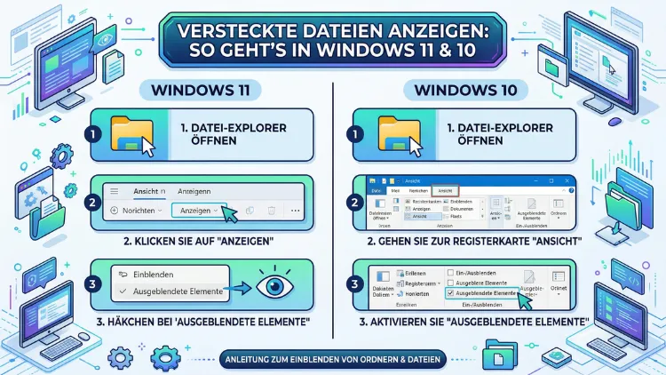 Versteckte Dateien anzeigen: So geht’s in Windows 11 und 10