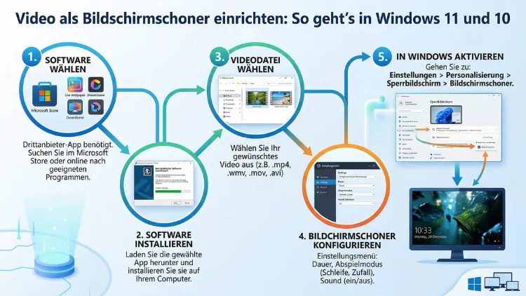 Video als Bildschirmschoner einrichten: So geht’s in Windows 11 und 10