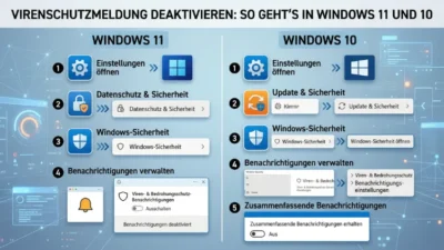 Virenschutzmeldung deaktivieren: So geht’s in Windows 11 und 10