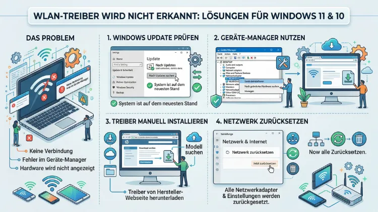WLAN-Treiber wird nicht erkannt: So geht’s in Windows 11 und 10