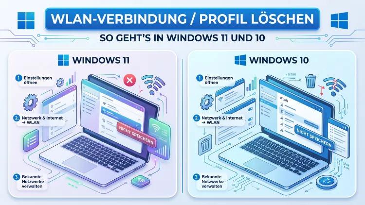 WLAN-Verbindung/Profil löschen: So geht’s in Windows 11 und 10