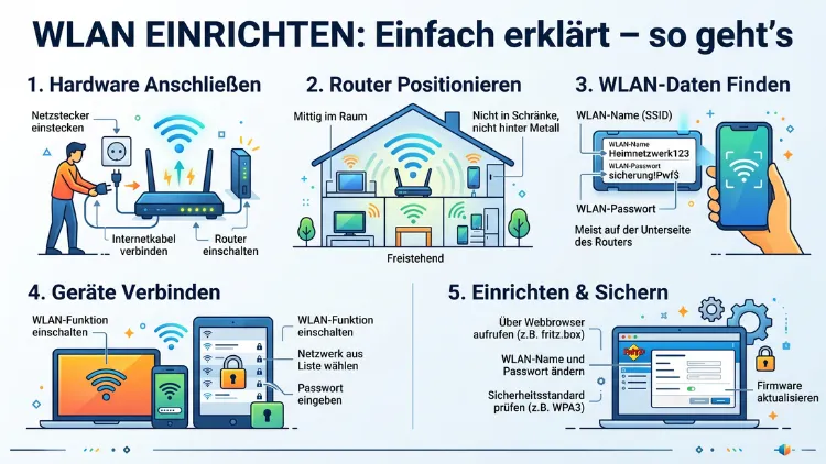 WLAN einrichten: Einfach erklärt – so geht’s