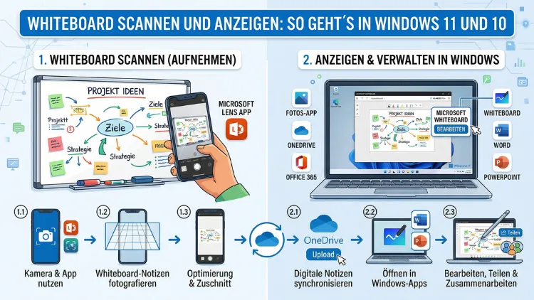 Whiteboard scannen und anzeigen: So geht’s in Windows 11 und 10