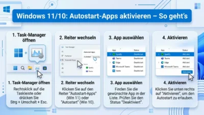 Windows 11/10: Autostart-Apps aktivieren – So geht’s