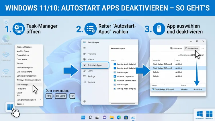 Windows 11/10: Autostart-Apps deaktivieren – So geht’s
