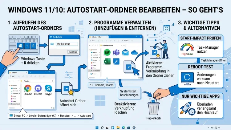 Windows 11/10: Autostart-Ordner bearbeiten – So geht’s