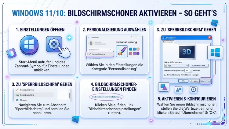 Windows 11/10: Bildschirmschoner aktivieren – So geht’s