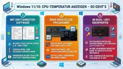 Windows 11/10: CPU-Temperatur anzeigen – So geht’s