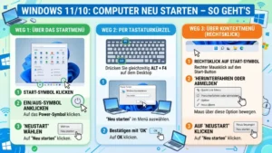 Windows 11/10: Computer neu starten – So geht’s