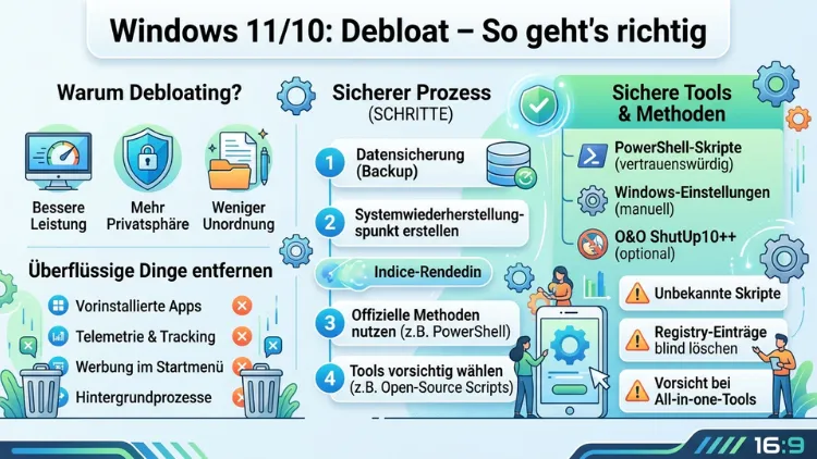 Windows 11/10: Debloat – So geht’s richtig