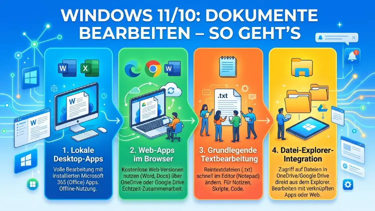 Windows 11/10: Dokumente bearbeiten – So geht’s
