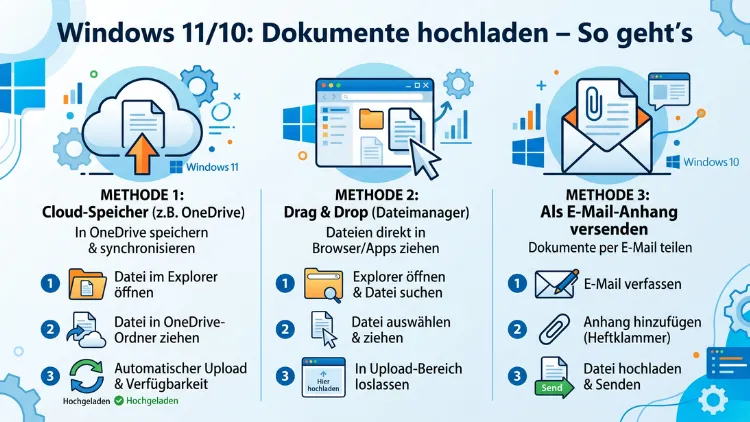 Windows 11/10: Dokumente hochladen – So geht’s