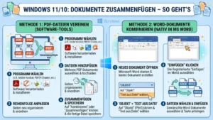 Windows 11/10: Dokumente zusammenfügen – So geht’s