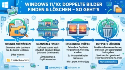Windows 11/10: Doppelte Bilder finden & löschen – So geht’s