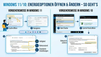 Windows 11/10: Energieoptionen öffnen und ändern – So geht’s