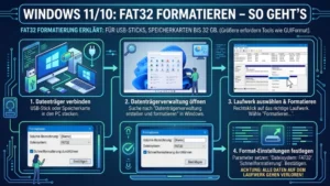 Windows 11/10: FAT32 formatieren – So geht’s