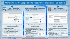 Windows 11/10: Gespeicherte Passwörter anzeigen – So geht’s