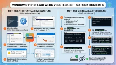 Windows 11/10: Laufwerk verstecken – So funktioniert’s