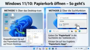 Windows 11/10: Papierkorb öffnen – So geht’s