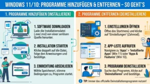 Windows 11/10: Programme hinzufügen und entfernen – So geht’s