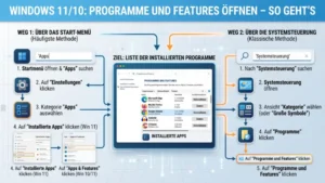 Windows 11/10: Programme und Features öffnen – So geht’s