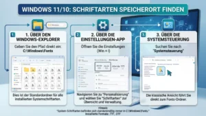 Windows 11/10: Schriftarten Speicherort finden – So geht's
