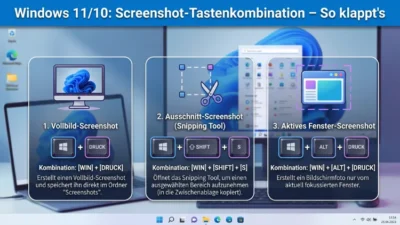 Windows 11/10: Screenshot-Tastenkombination – So klappt's