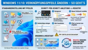 Windows 11/10: Verknüpfungspfeile ändern – So geht's