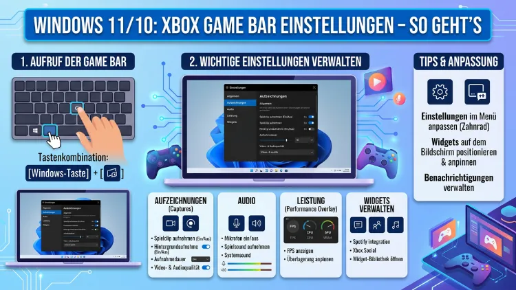 Windows 11/10: Xbox Game Bar Einstellungen – So geht’s