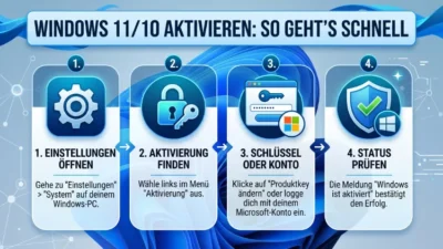 Windows 11/10 aktivieren – So geht’s schnell