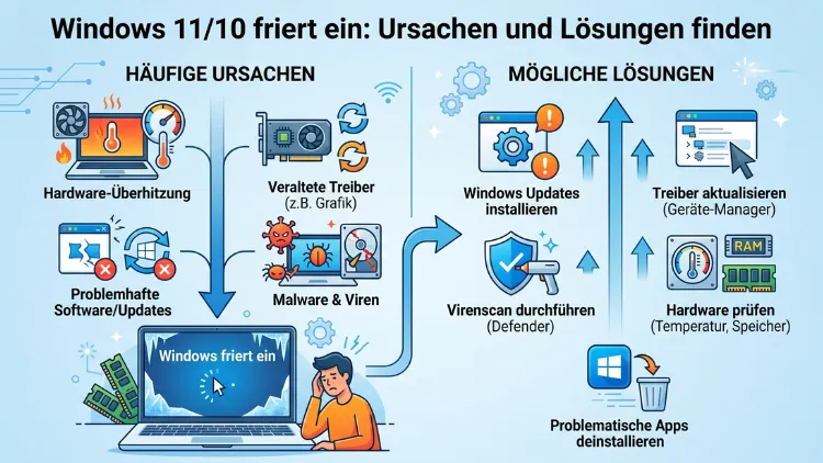 Windows 11/10 friert ein – So geht’s wieder