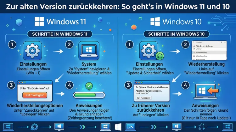 Zur alten Version zurückkehren: So geht’s in Windows 11 und 10