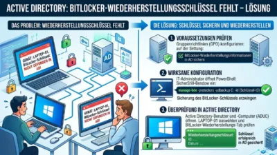 Active Directory: BitLocker-Wiederherstellungsschlüssel fehlt – Lösung